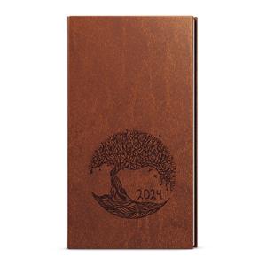 Weekly pocket Diary 2024 Jakub Vivella with hot stamping - Brown - Tree