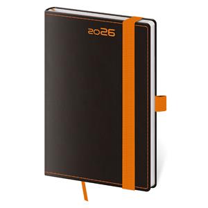 Weekly Pocket Diary 2026 Black Orange