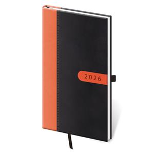 Weekly pocket diary 2026 Bora - black/orange