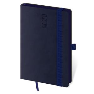 Weekly pocket diary 2026 Memory with elastic band - dark blue
