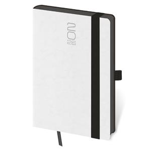 Weekly pocket diary 2026 Memory with elastic band - white