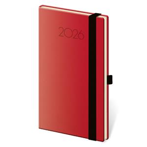 Weekly pocket diary 2026 New Praga - red