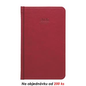 Weekly pocket diary 2026 Slovak Gemma - red