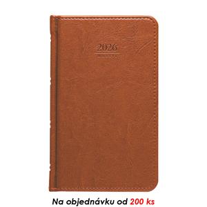 Weekly pocket diary 2026 Slovak Kastor - brown