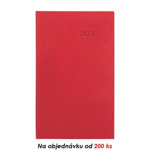 Weekly pocket diary 2026 Slovak Viva - red