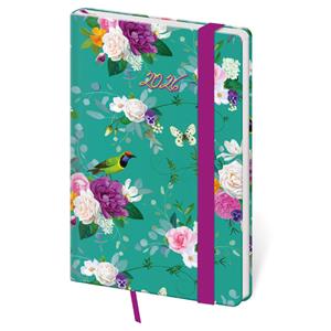 Weekly pocket diary 2026 Vario - Romance with elastic band