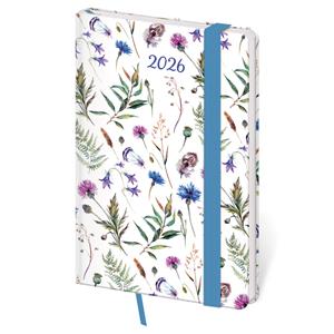 Weekly pocket diary 2026 Vario - Wildflowers with elastic band