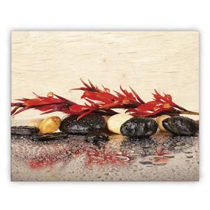 Wooden Picture - Red Flower