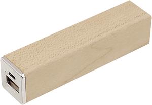 Wooden Power bank Arazi - light brown